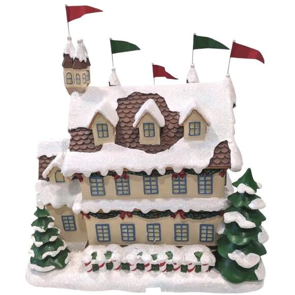 Hawthorne Village Santa & Mrs Claus' Castle Rudolph's Christmas Town Light Posts - Picture 15 of 16